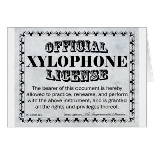Xylophone-licens Hälsningskort