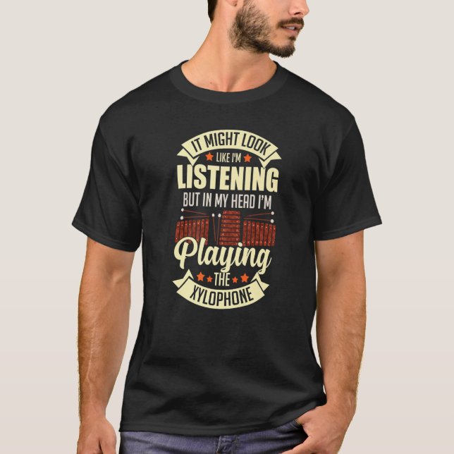 Xylophone Music Instrument Notes Player Glockenspi T Shirt (Framsida)