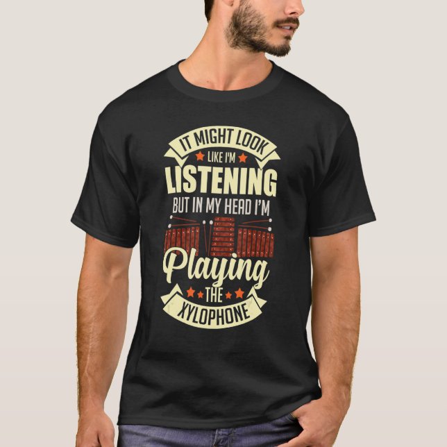 Xylophone Music Instrument Notes Player Glockenspi T Shirt (Framsida)