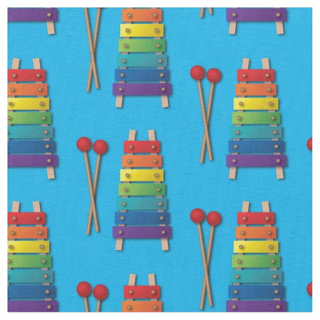 Xylophone Music Rainbow Kids Cute Tyg (Närbild)
