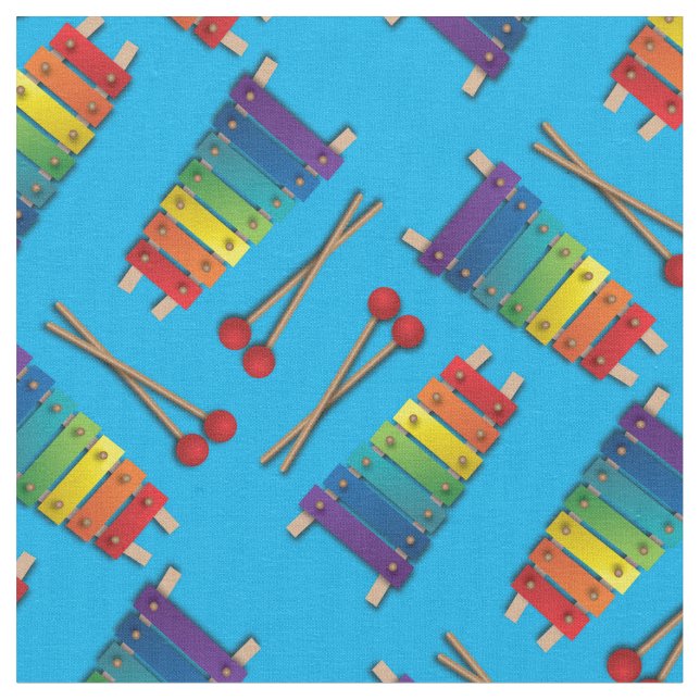 Xylophone Music Rainbow Kids Cute Tyg (Närbild)