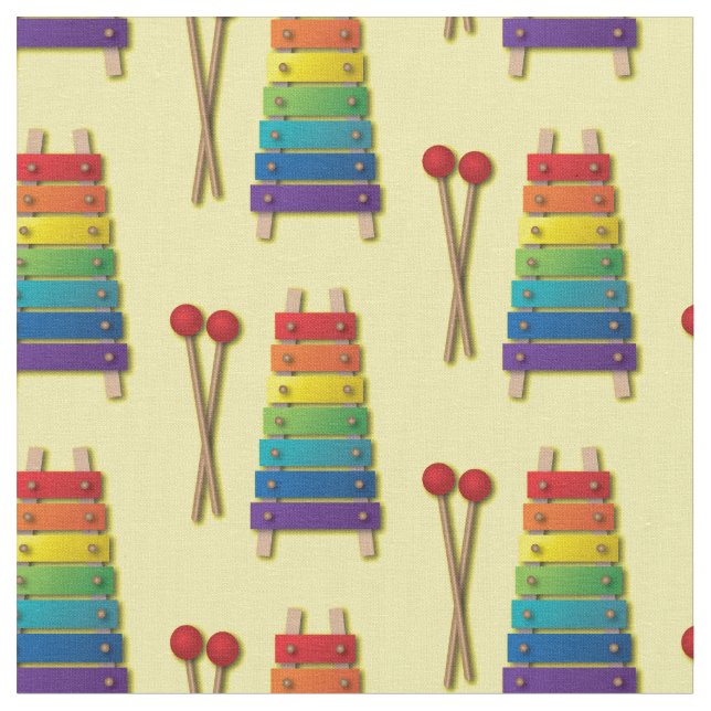 Xylophone Music Rainbow Kids Cute Tyg (Närbild)