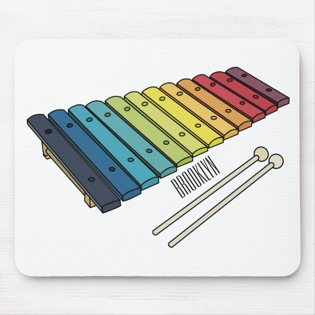 Xylophone-tecknad illustration musmatta (Framsidan)