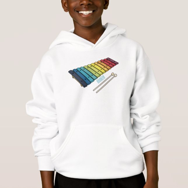 Xylophone-tecknad illustration t shirt (Framsida)