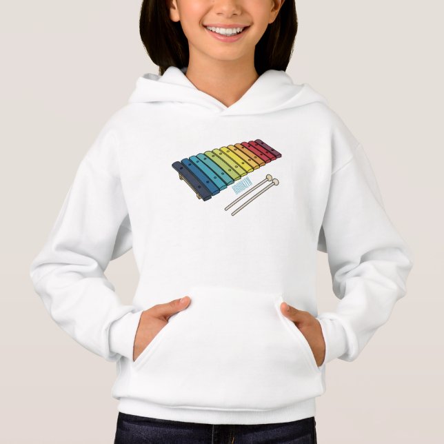Xylophone-tecknad illustration t shirt (Framsida)