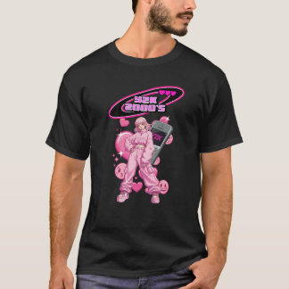 Y2K Anime Dream: 2000s Nostalgia Tee rosa Edition