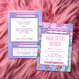 Y2K Bachelorette Helg Bach till 2000-talet Inbjudningar