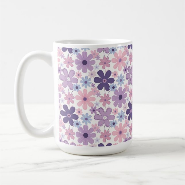 Y2K Blommönster Kaffemugg (Vänster)