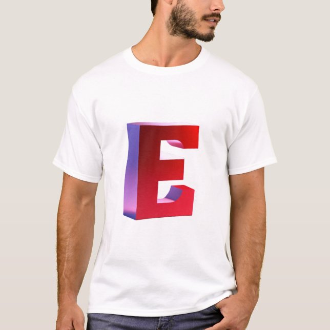 Y2K Bubble Letters Chrome T-Shirt | Rosa Blå (Framsida)
