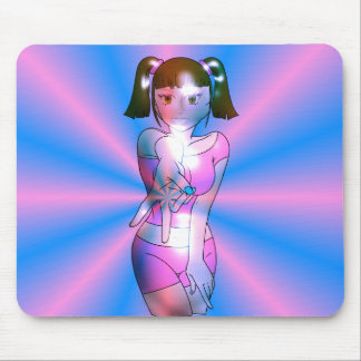 Y2K Cyber Anime Tjej Rosa Stjärnexplosion Musmatta