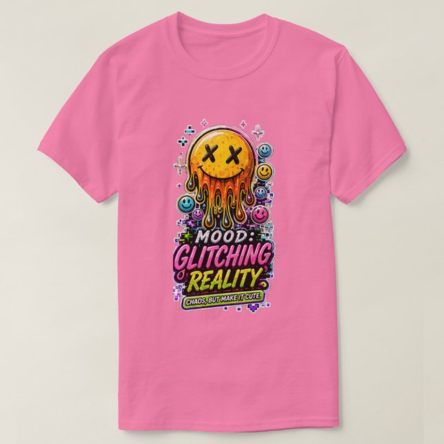 Y2K Cyber Glitch Estetisk Mugg T Shirt (Design framsida)