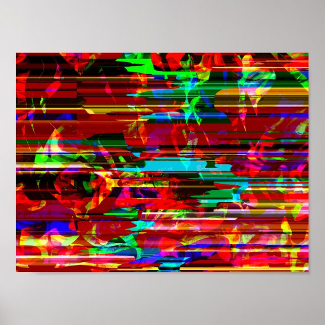 Y2k Cyberpunk Tech modulärt, syntetiserat grafikko Poster (Framsidan)