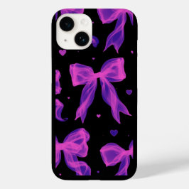 Y2K-estetisk lila banderill svart iPhone-fodral