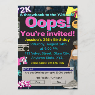 Y2K-fest Inbjudningar