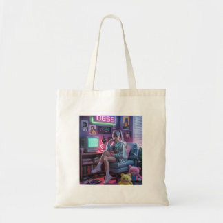 Y2K Gamer Tjej Vibes – Retro Teknik & Neon Rum Est Tygkasse