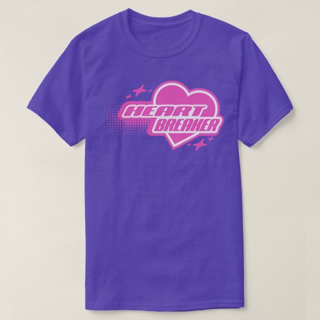 Y2k Heartbrytare-Rosa T Shirt (Design framsida)