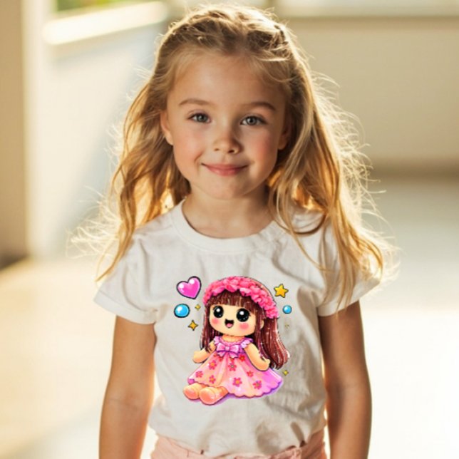 Y2K Kawaii Doll Sticker Style – Cute Girls Toy Pop T Shirt (Skapare uppladdad)