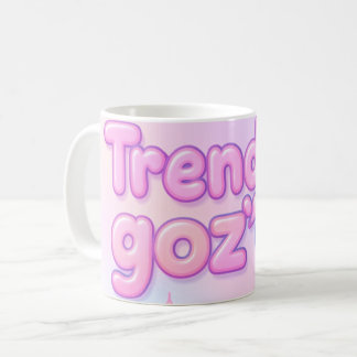Y2K Pastel Rosa 3D Bubbelbokstav Trendig  Kaffemugg