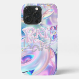 Y2K rainbow hologram stil unikt för iphone