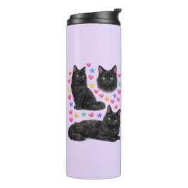 y2k regnbåge hjärtan svart katt kawaii söt