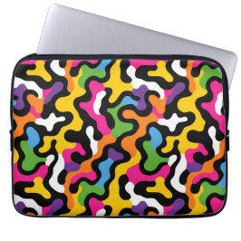 y2k Retro Aesthetic Colorful Swirls Funky Mönster Laptop Fodral