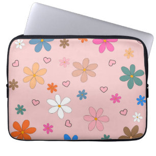 Y2K Rosa Blommigt Retro 2000s Aesthetic Gift for h Laptop Fodral