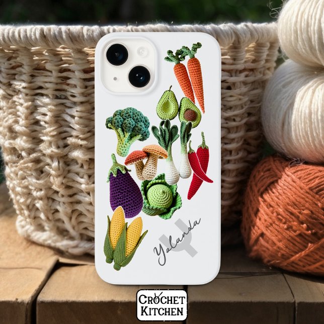 Y2K Stickerbomb Crochet Vegetable Collage Namn (Skapare uppladdad)