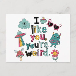 Y2K Stickerbomb Trendy Indie Pop Art Vykort