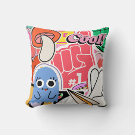 Y2K Stickers Coola Bright Aestesier Kudde