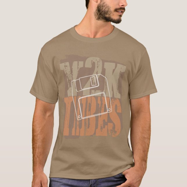 Y2K-vibbar Diskett Retrogrunge T Shirt (Framsida)