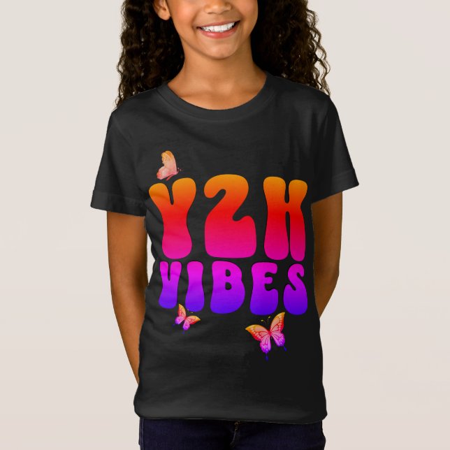 Y2K VIBES Butterfly T Shirt (Framsida)