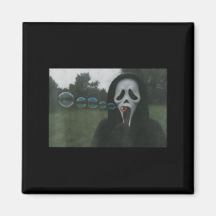 Y Ansikte Bubbles Funny Horror Halloween Meme Magnet