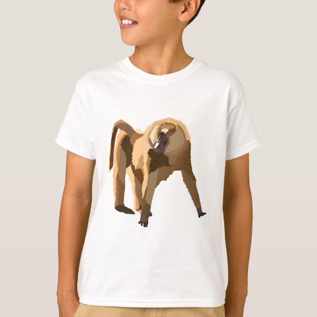 Y är för Gult Baboon T Shirt (Framsida)