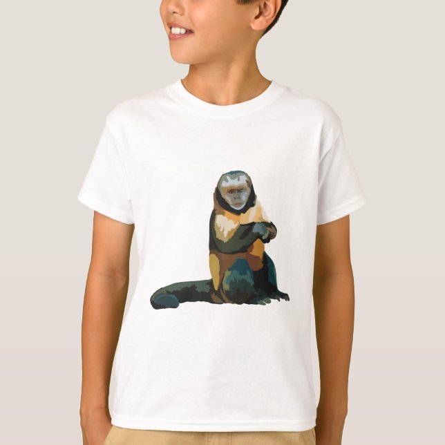 Y är för Gult Brested Capuchin T Shirt (Framsida)