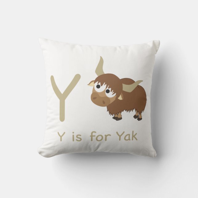 Y är för Yak Kudde (Framsida)