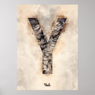 Y är för Yak Poster