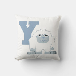 Y är för Yeti Cute Tecknad Yeti Monster Kudde