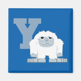 Y är för Yeti Cute Tecknad Yeti Monster Magnet