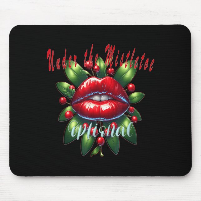 Y Christmas Mistletoe Lips - Naughty Holiday Tee W Musmatta (Framsidan)