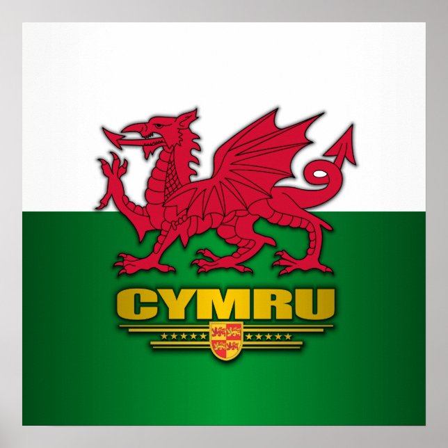 Y Ddraig Goch Poster (Framsidan)