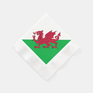 Y Ddraig Goch: Welsh Flagga Coining Napkins Pappersservett