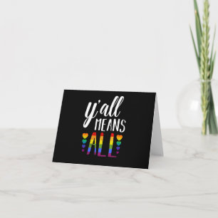Y Elak All LGBT Gay Lesbisk Pride Parad Kort