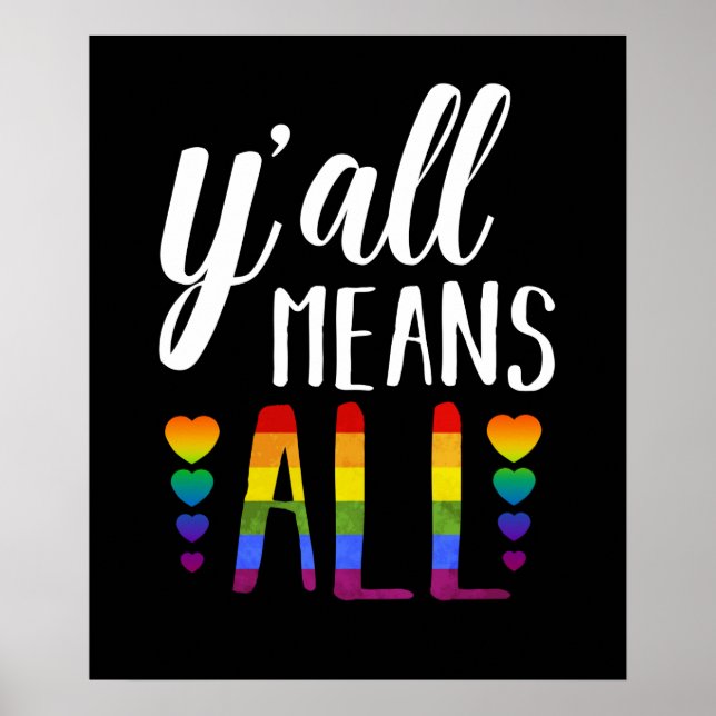 Y Elak All LGBT Gay Lesbisk Pride Parad Poster (Framsidan)