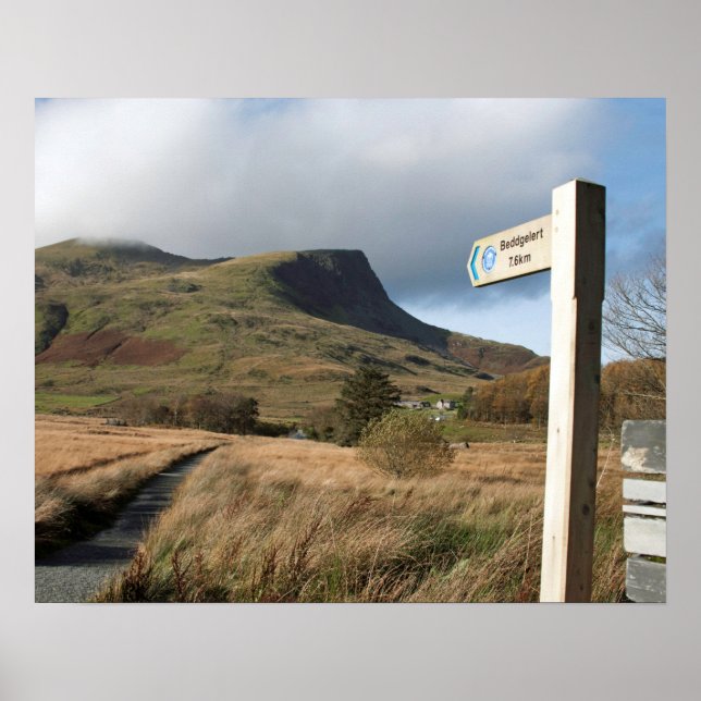 Y Garn North Wales-vykort Poster (Framsidan)