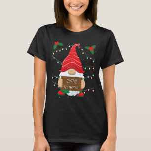 Y Gnome Matching Family jul Pajamas X-mas Ho T Shirt