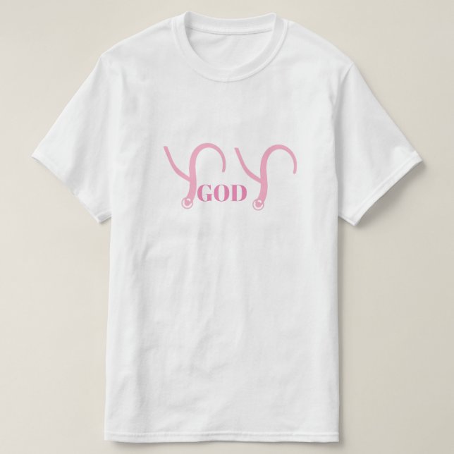 "Y Gud Y?" Design efter kriyassamling T Shirt (Design framsida)