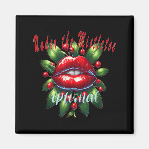 Y julmisteltoe läppar - Busig Holiday Tee W Magnet