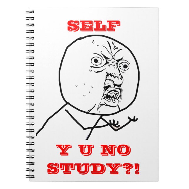 Y U INGEN studie - anteckningsbok Med Spiral (Framsidan)
