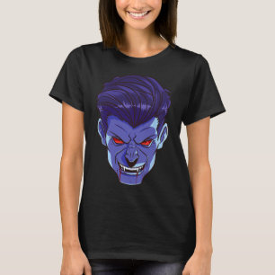 Y Vampire Halloween Monster Ansikte Scary Fangs Co T Shirt