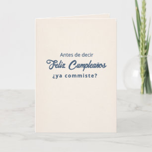 Ya Comiste? Födelsedagskort Kort